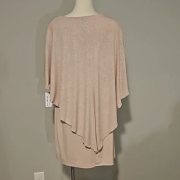 EN FOCUS Studio woman Sparkly Nude + Gold Sheer Tank Dress 16W NWT - Picture 10 of 14